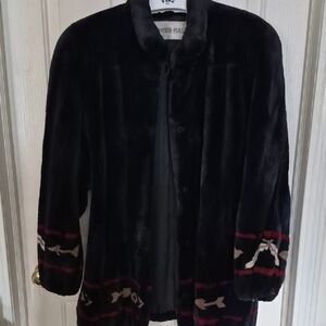Black Sheared Beaver Fur Women's Jacket